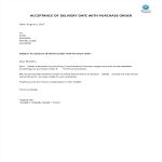 Acceptance Of Delivery Date (ETD) with Purchase Order gratis en premium templates