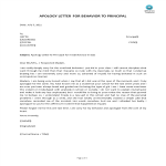 Professional Apology Letter for Behavior gratis en premium templates