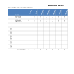 Attendance Record Spreadsheet gratis en premium templates