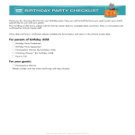 Checklist For Birthday Party gratis en premium templates