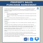 template topic preview image Property Sales Purchase Agreement template