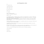 Simple Nursing Job Resignation Letter gratis en premium templates