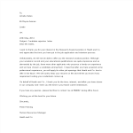 Candidate Rejection Letter gratis en premium templates