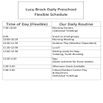Printable Preschool Schedule gratis en premium templates