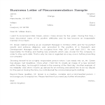 Business Letter Of Recommendation gratis en premium templates