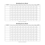 Bowling League Score Sheet gratis en premium templates