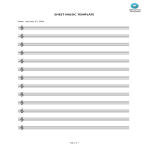 Music Sheet Template gratis en premium templates