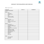 image checklist for evaluating used vehicle
