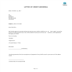 Letter Of Credit gratis en premium templates