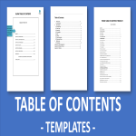 template topic preview image Table of Contents Templates