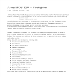 Army Firefighter Job Description gratis en premium templates