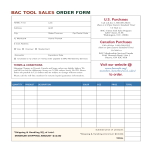 Sales Order Form gratis en premium templates