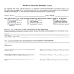 Medical Records Release Form gratis en premium templates