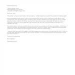 Part Time Work Resignation Letter gratis en premium templates