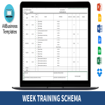 Wekelijks Training Schema Excel gratis en premium templates