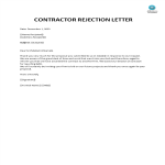 template topic preview image Contractor Rejection Letter