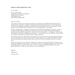 template topic preview image Nursing College Application Letter