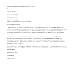 template topic preview image Management Consultant Cover Letter template