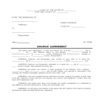 Divorce Agreement Clean gratis en premium templates