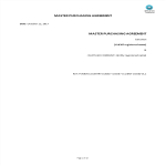 Master Procurement Agreement template gratis en premium templates