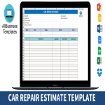 Dent Repair Cost Estimator gratis en premium templates