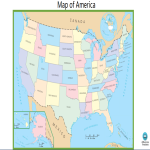 Map of America Outline gratis en premium templates