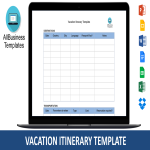 Itinerary sample gratis en premium templates