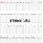 Weekly Hourly Calendar gratis en premium templates
