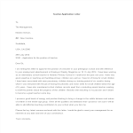 template topic preview image Sample Teacher Application Letter