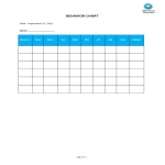 Printable Weekly Behavior Chart sample gratis en premium templates