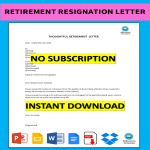 template topic preview image Thoughtful Retirement Resignation Letter