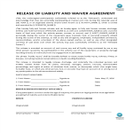 Blank Release Of Liability Form template preview imageBlank Release Of Liability Form