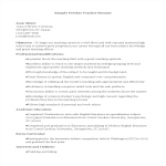 template topic preview image Sample Fresher Teacher Resume