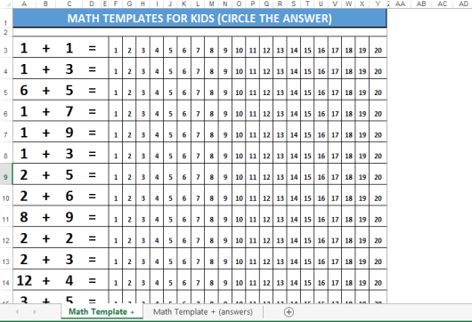 template topic preview image Learn to add numbers forkids circle the answer