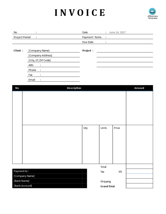 template preview imagePhotography Invoice
