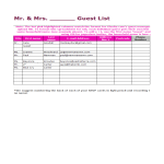 template topic preview image Wedding Guest List Template worksheet excel