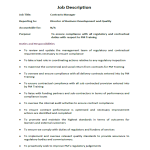 Contract Manager Job Description gratis en premium templates