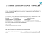 Medische Dossier Vrijgave Formulier gratis en premium templates