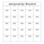 Jeopardy Game Board gratis en premium templates