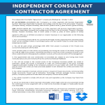 Independent Consultant Contract gratis en premium templates