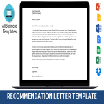 template preview imageHigh Performer Recommendation Letter