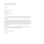 Cover Letter for Teacher Job gratis en premium templates