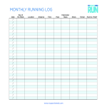 Monthly Running Log gratis en premium templates