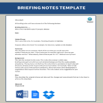Public Briefing Notes gratis en premium templates