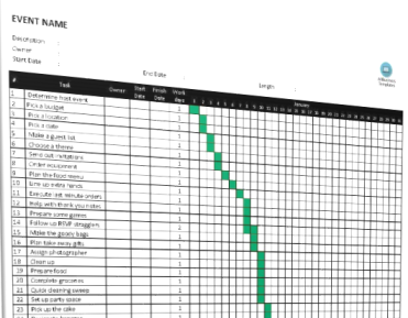 image Event planning Gantt Chart template
