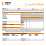 Contractor Pre Work Checklist gratis en premium templates