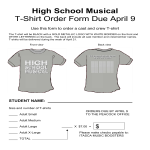 High School T Shirt Order Form gratis en premium templates
