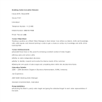 template topic preview image Banking Sales Manager or Executive Resume sample