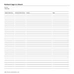 template topic preview image Patient Sign In Sheet   4 Columns