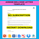 Airbnb Welcome Letter Template gratis en premium templates